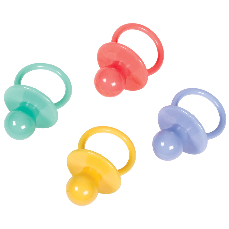 Baby Shower Large Pacifiers Multi-Coloured : Amscan Asia Pacific