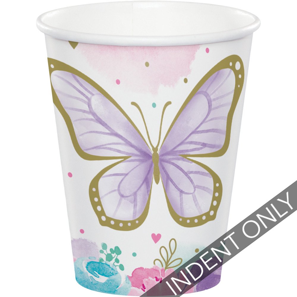 Flowers and Butterflies Collection amscan Paper Cups 1st Birthday Girl 