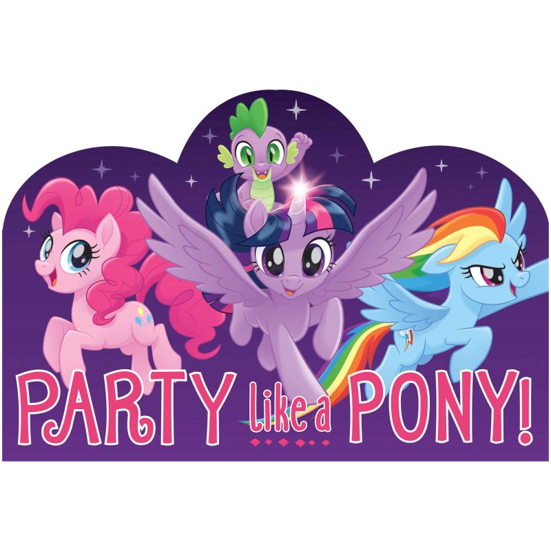 My Little Pony Friendship Adventures Postcard Invitations : Amscan Asia ...