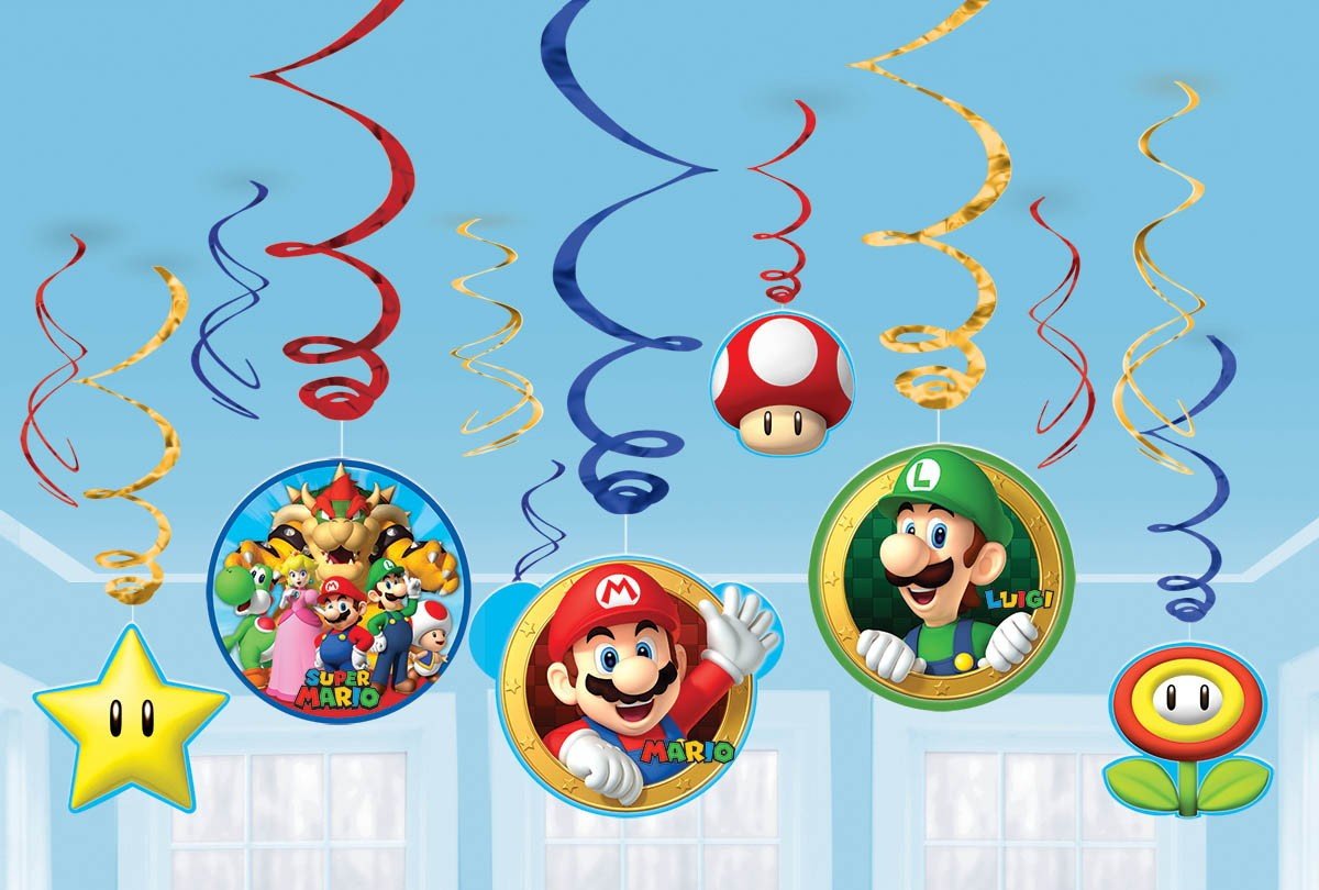 Amscan doriantrade Super Mario Ensemble de fête 79 pièces pour 8 Enfants Anniversaire denfants décoration de fête à thème 