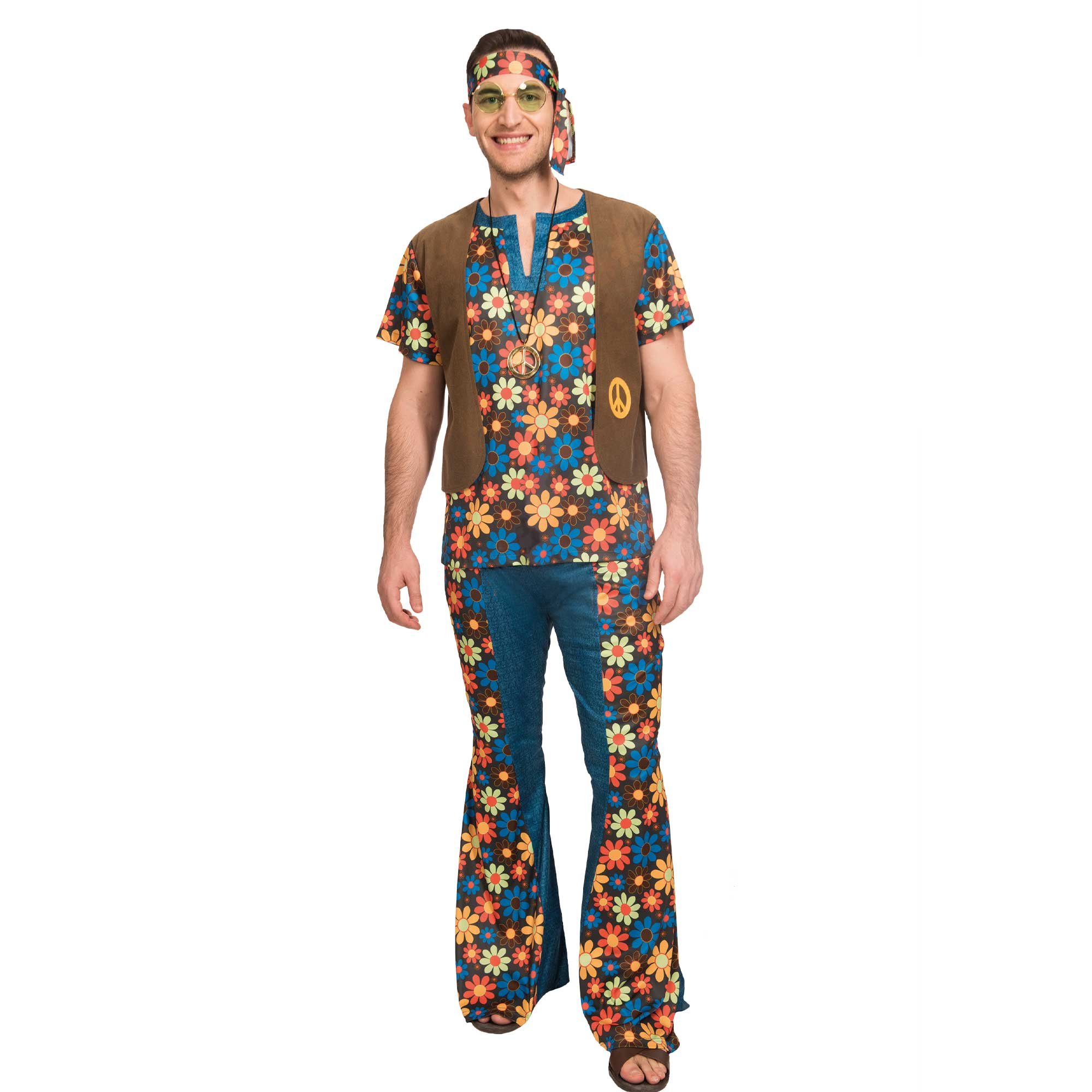 Amscan Camicia Hawaiana Set Nero Multi Gents Costume Taglia XL 
