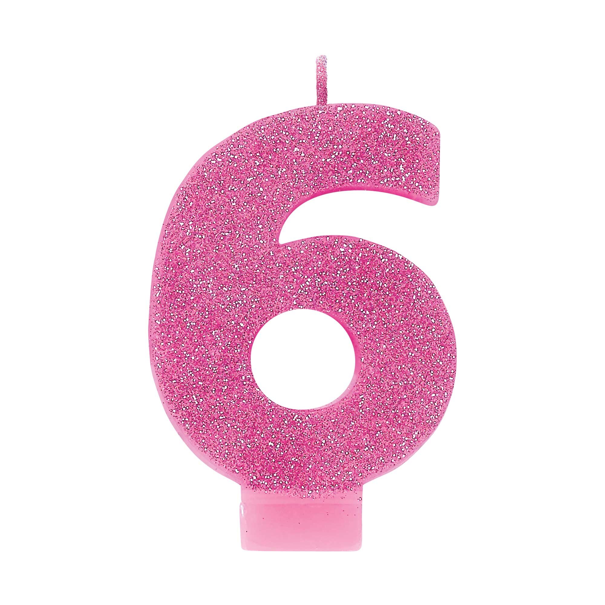 Amscan 9900751 CANDELE GLITTER CON SUPPORTI 