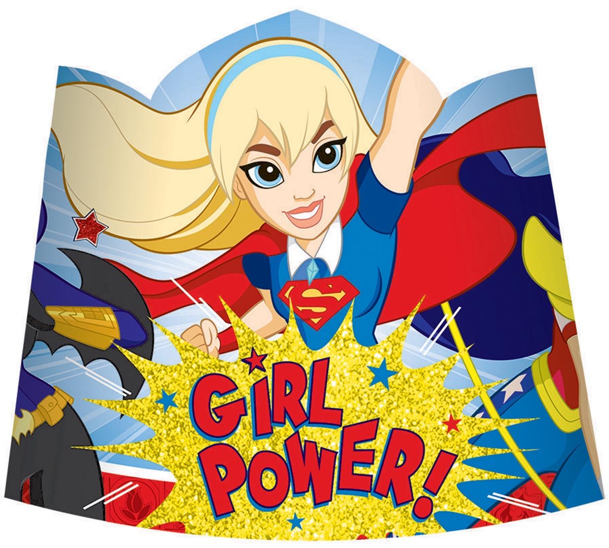 8 Pcs amscan 551609 Comics DC Super Hero Girls Square Dinner Paper Plates 23cm
